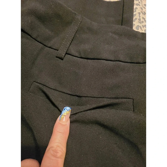 Time and Tru Dress Pants Women's Size 12 Black Flat Front Slant Pockets (F) - Picture 5 of 5